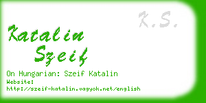 katalin szeif business card